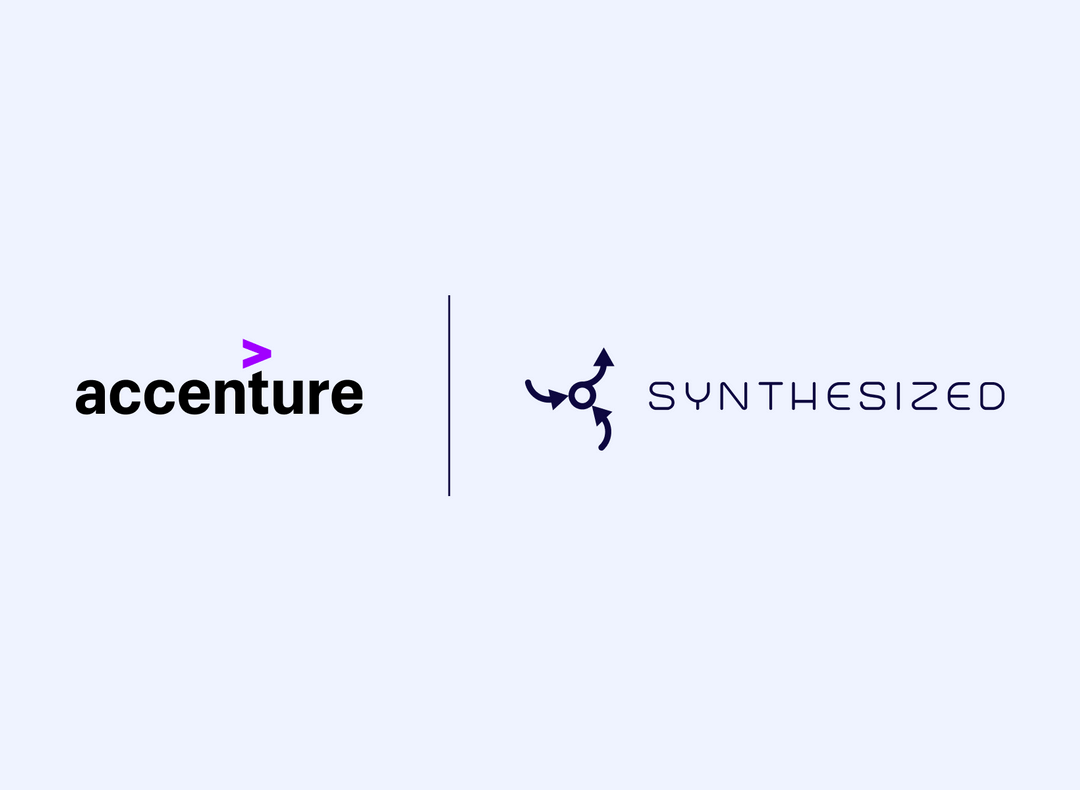 Synthesized is partnering with Accenture to empower enterprise data innovation projects