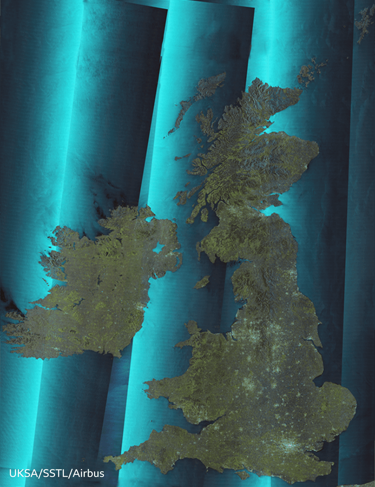 Radar satellite's stunning map of UK and Ireland - Oxford Space Systems